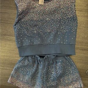 QUEEN OF SPARKLES Navy Blue Sparkle Kids Matching Set